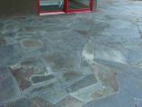 Fitted flagstone patio and walkway