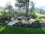 Valley overlook from firepit with outdoor seating