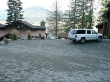 Large paver parking space for guests