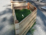 Custom cedar compost bin