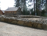 Terraced stone wall