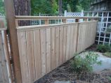 Custom built cedar fence
