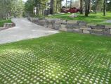 Grass grid parking and paver driveway